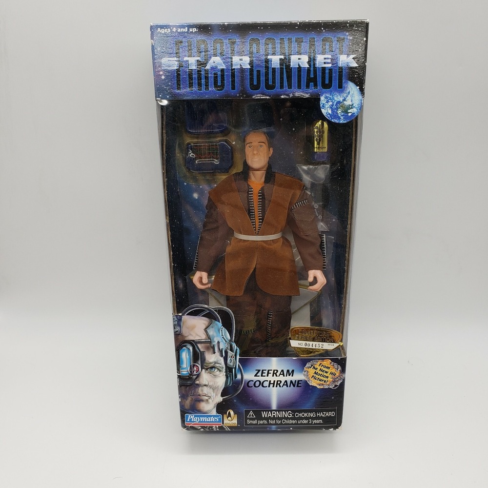 Vintage 1996 Playmates Star Trek‎ Zefram Cochrane First Contact 9" Action Figure